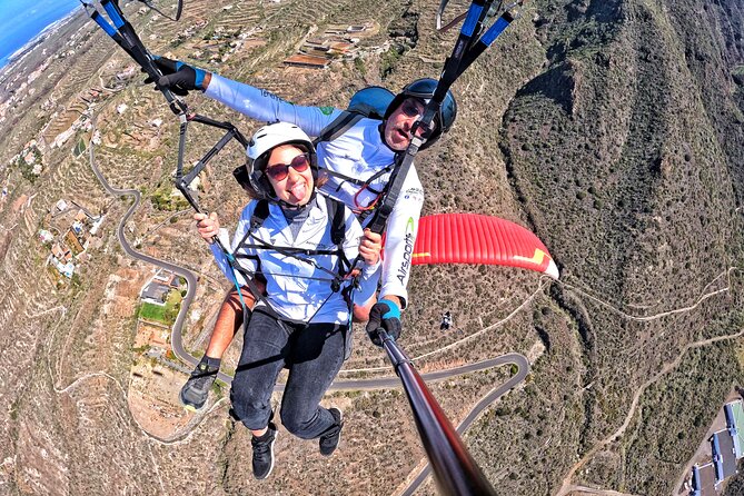 BRONZE tandem paragliding flight in South Tenerife, free pick up - In the Air Over Costa Adeje: Thermals, Commentary, and Views