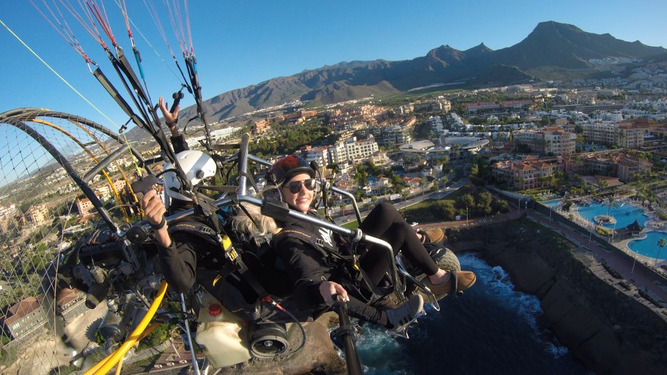 COAST: Fly over the coasts of Tenerife by Paratrike! (20min) - Safety and comfort: harnesses, instructor control, and helmet comms