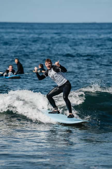 Playa de las Américas : Group Surf Lesson - P.º Veracruz Meeting Point: Quick Start, No Guesswork