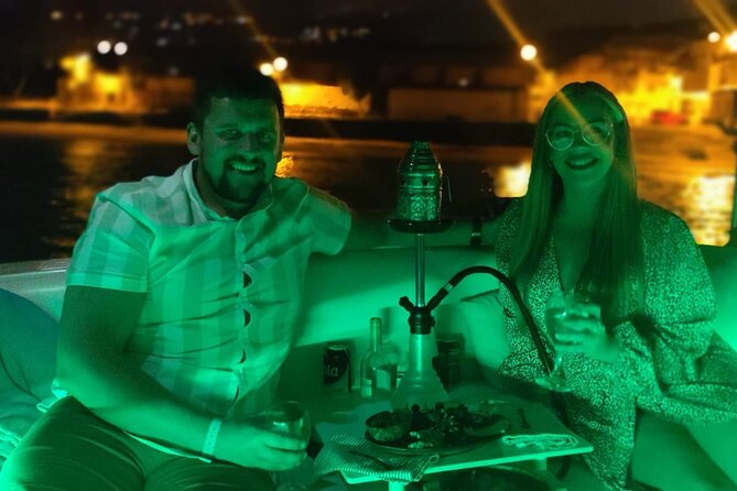 Romantic night ocean boat trip for 2 - La Caleta lagoon stop: champagne, snacks, hookah, and a true pause