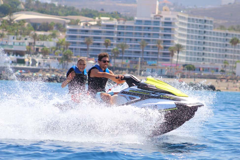 Tenerife: Ocean Pack Jet Ski and Yacht Whale Watching - On the jet ski: one hour of guided riding along Tenerife’s Atlantic coast