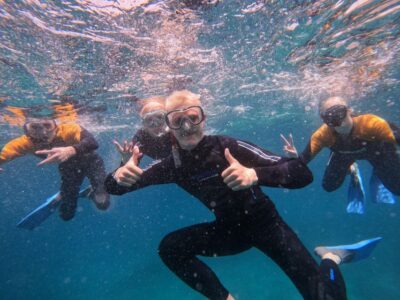 Tenerife: Puerto Colon Snorkel Safari by Speed Boat - Getting fitted and learning the snorkel routine before you go in