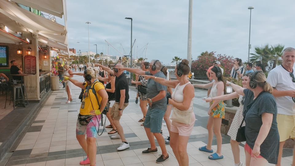 Tenerife: Silent Disco Walking Tour "Mustang Sally's" - Serenading cafés and bars: pop-star chaos in public